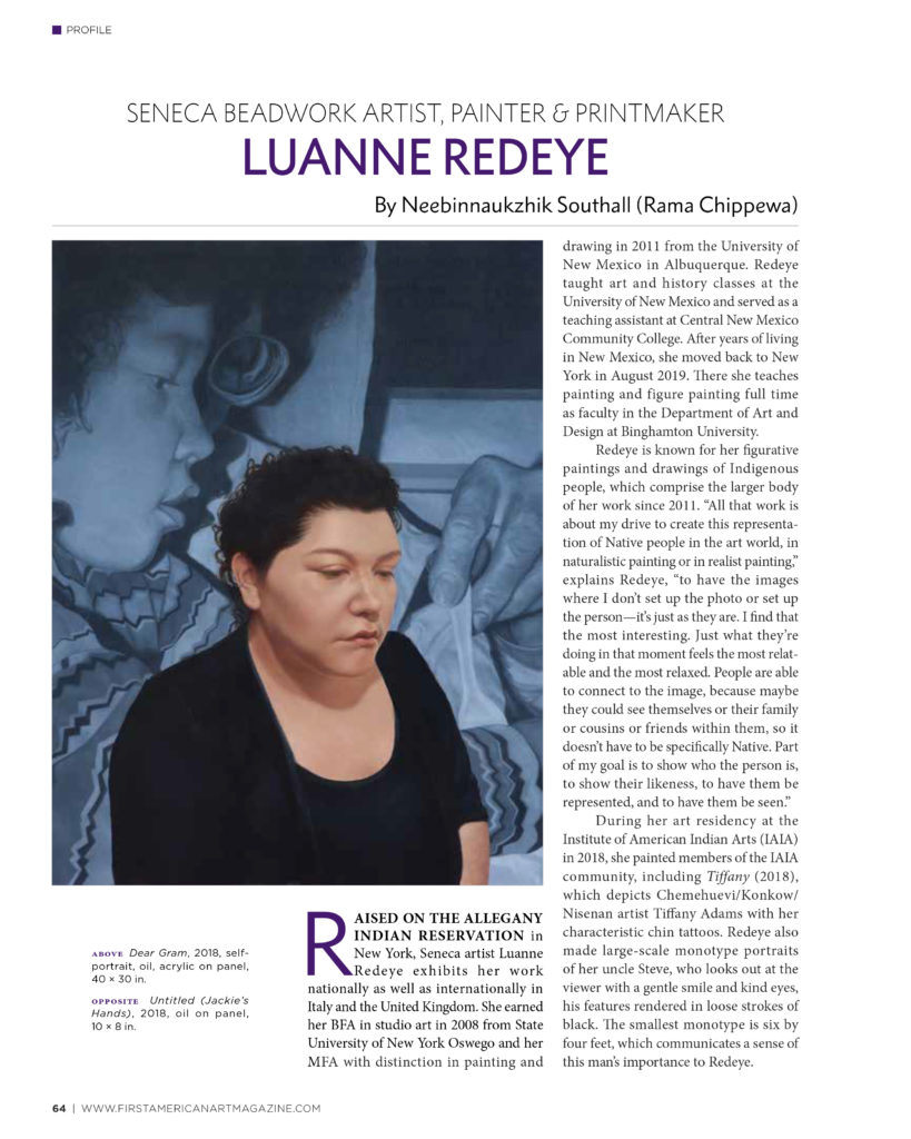 Thumbnail of article about Luanne Redeye